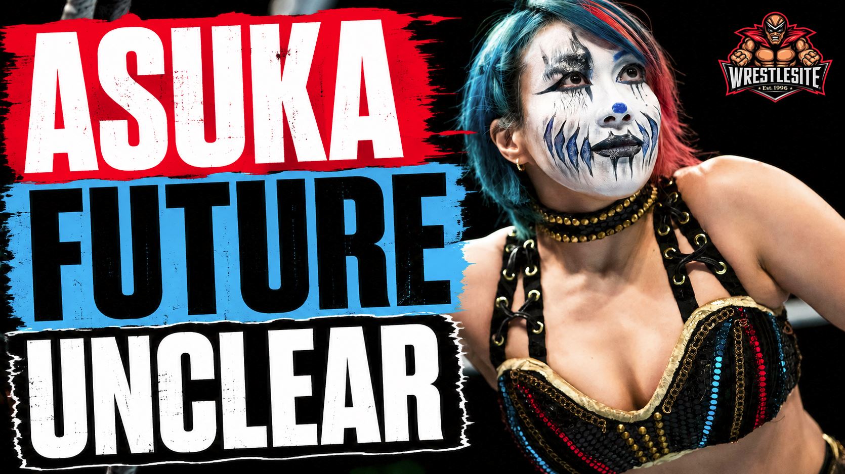 Asuka embracing IYO SKY following their emotional WWE Backlash match as speculation about her future grows