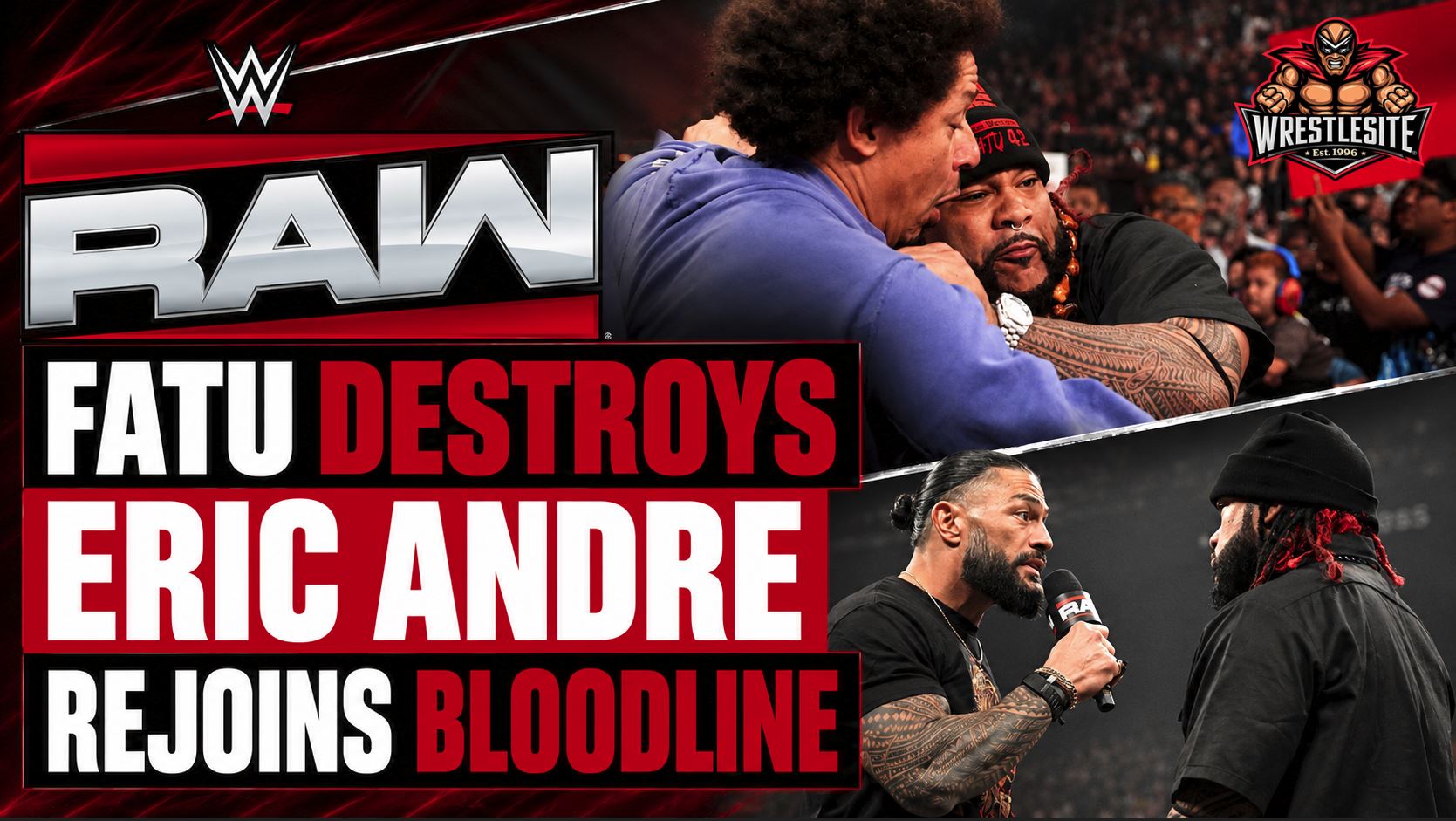 Jacob Fatu Turns Bloodline Honor Into Chaos 5 Jacob Fatu officially joins The Bloodline on WWE RAW before attacking Eric Andre at ringside