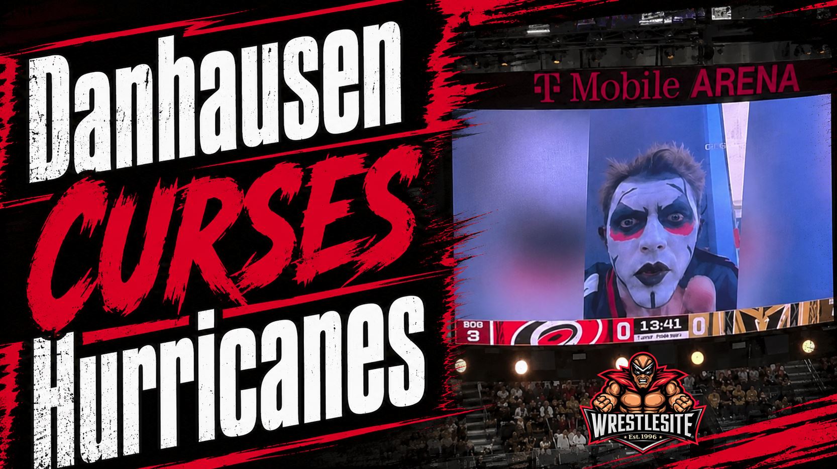 Danhausen appears on arena screen before Vegas Golden Knights face Carolina Hurricanes in Stanley Cup Final