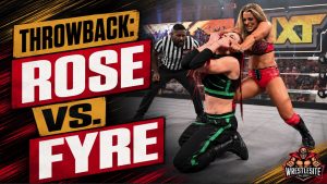 Mandy Rose battles Alba Fyre during WWE NXT Women’s Championship Last Woman Standing match