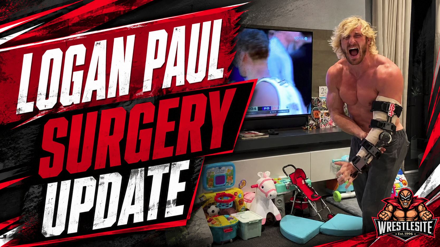 Logan Paul Shows Tricep Surgery Damage 5 Logan Paul shows bruising and stitches after tricep surgery while documenting WWE injury recovery