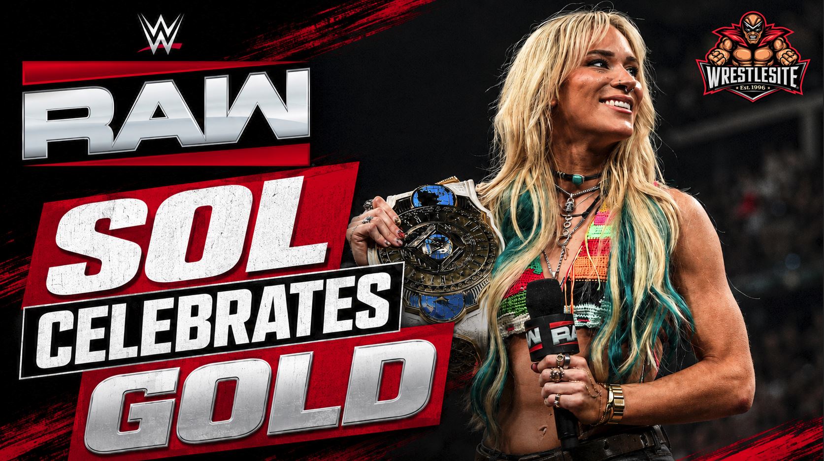 Sol Ruca Celebrates RAW Title Win 5 Sol Ruca celebrates her Women’s Intercontinental Championship win on WWE RAW in Torino