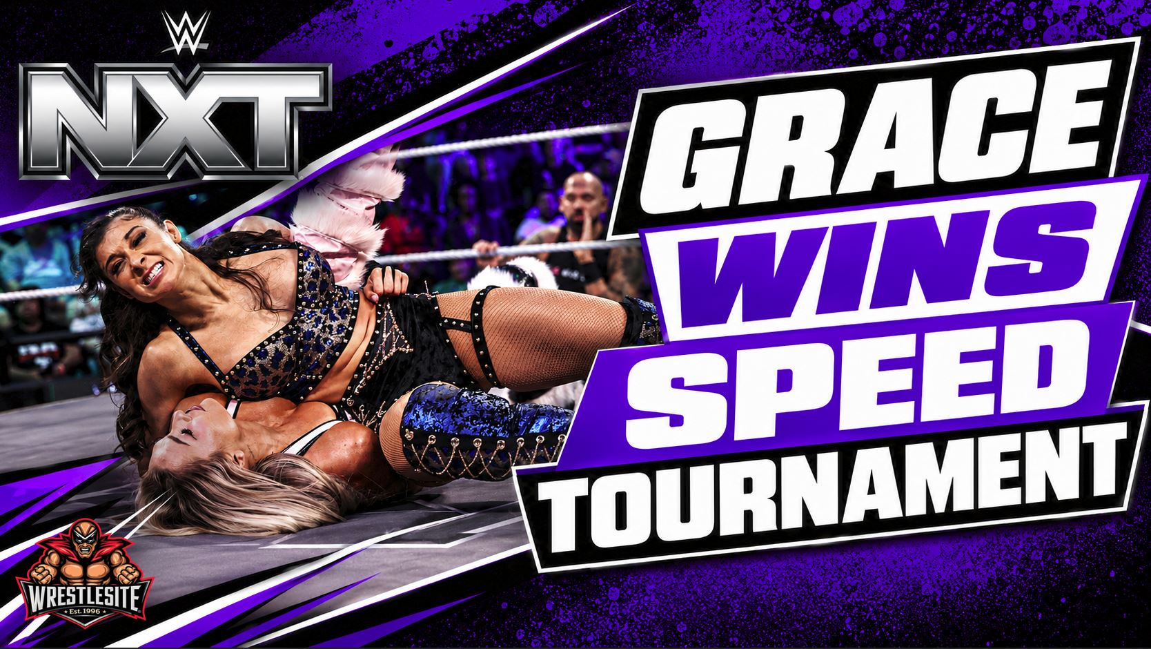Arianna Grace celebrates after defeating Izzi Dame to win the Women’s Speed Tournament on WWE NXT
