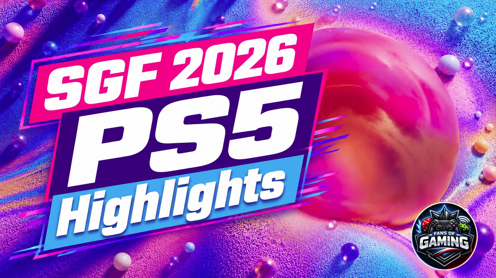 A showcase reel features new PS5 games revealed at Summer Game Fest 2026 across multiple franchises