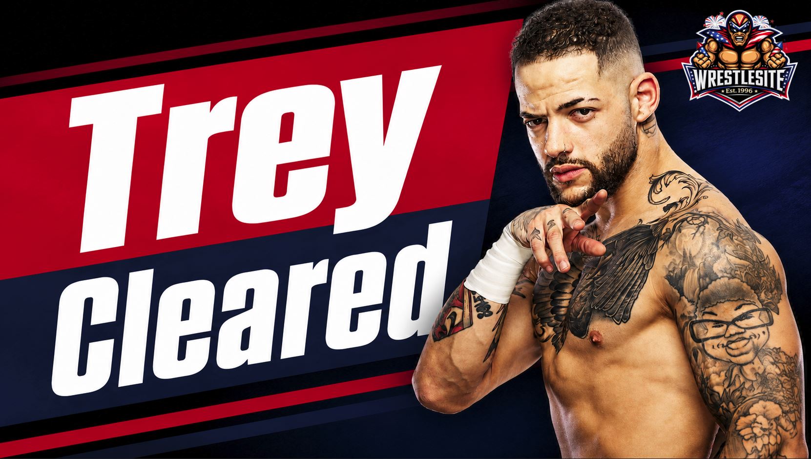 Trey Miguel celebrates during TNA Wrestling after being cleared to return from his knee injury recovery