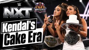 Kendal Grey celebrates NXT Women’s Championship with Wren Sinclair before Kelani Jordan interrupts cake party