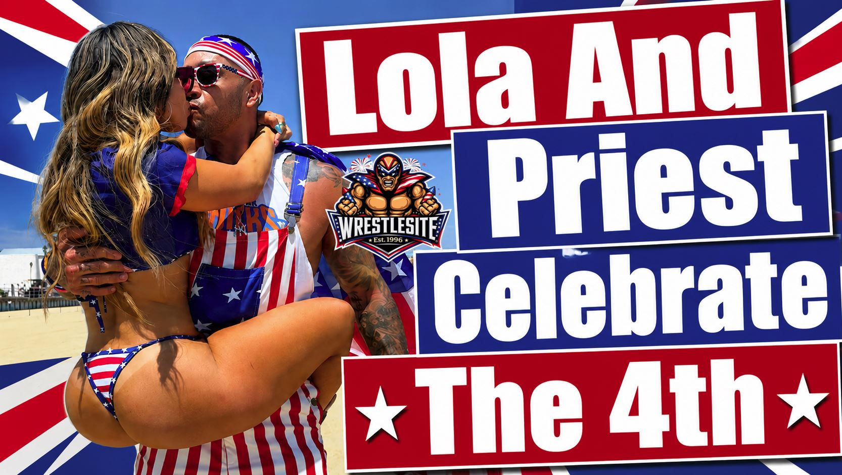 Lola Vice And Damian Priest Celebrate July 4 5 Lola Vice and Damian Priest share a Fourth of July beach kiss during a romantic WWE couple getaway