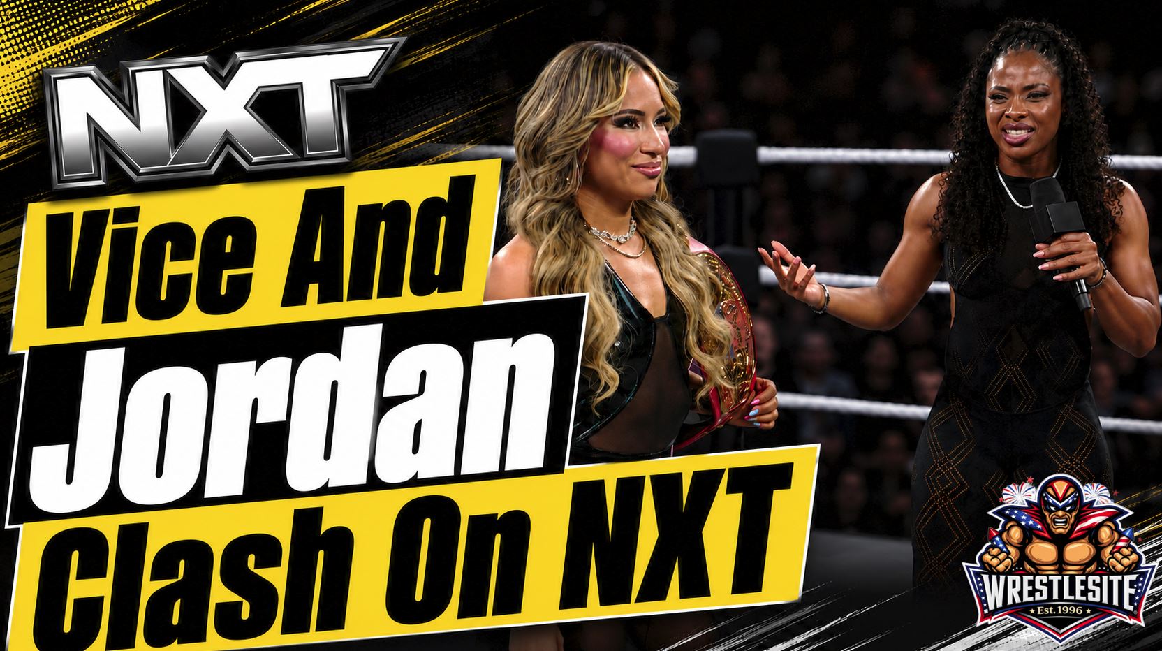 Lola Vice, Kelani Jordan, and Kali Armstrong face off during a heated WWE NXT confrontation