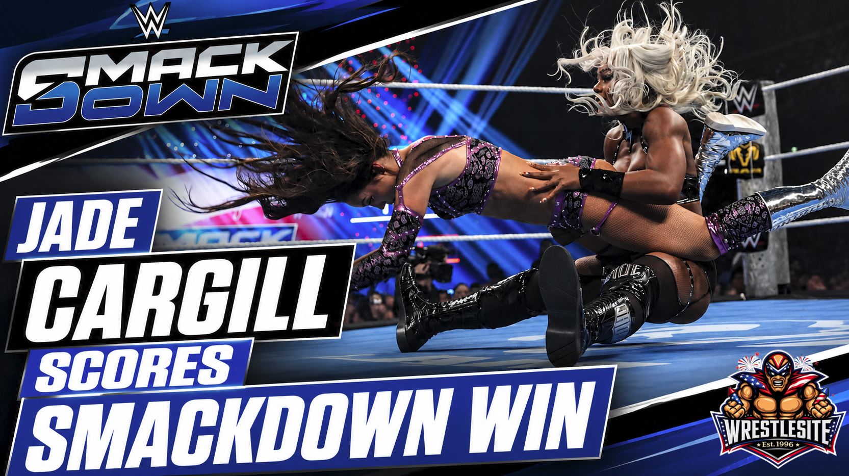 Jade Cargill Scores SmackDown Win 5 Jade Cargill hits Jaded during WWE SmackDown six-woman tag match against Charlotte Flair’s team
