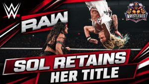 Sol Ruca Retains On Raw 19 Sol Ruca hits the Sol Snatcher on Raquel Rodriguez during WWE Raw Women’s Intercontinental Title match