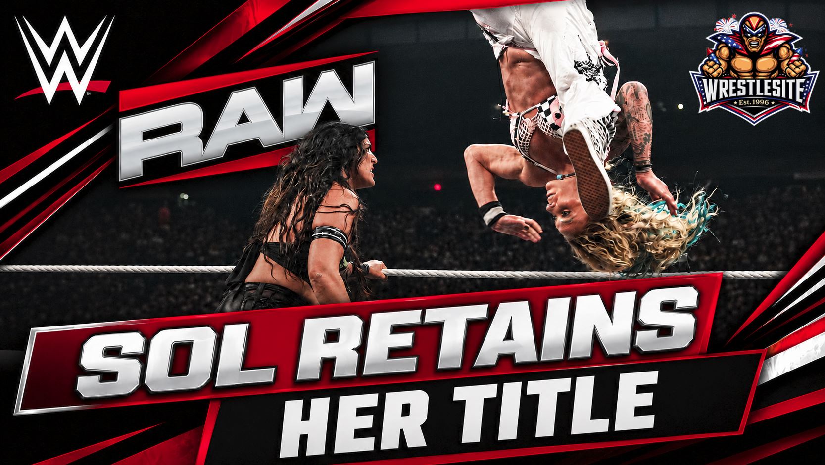 Sol Ruca Retains On Raw 5 Sol Ruca hits the Sol Snatcher on Raquel Rodriguez during WWE Raw Women’s Intercontinental Title match