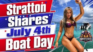 Tiffany Stratton poses during a July 4th Puerto Rico boat day shared on Instagram