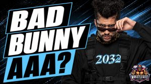 Bad Bunny and Damian Priest stand together as Rey Mysterio teases a possible AAA crossover appearance