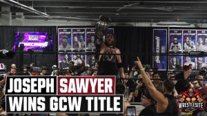 Joseph Sawyer pins Atticus Cogar after hitting Sister Abigail to capture the GCW World Championship
