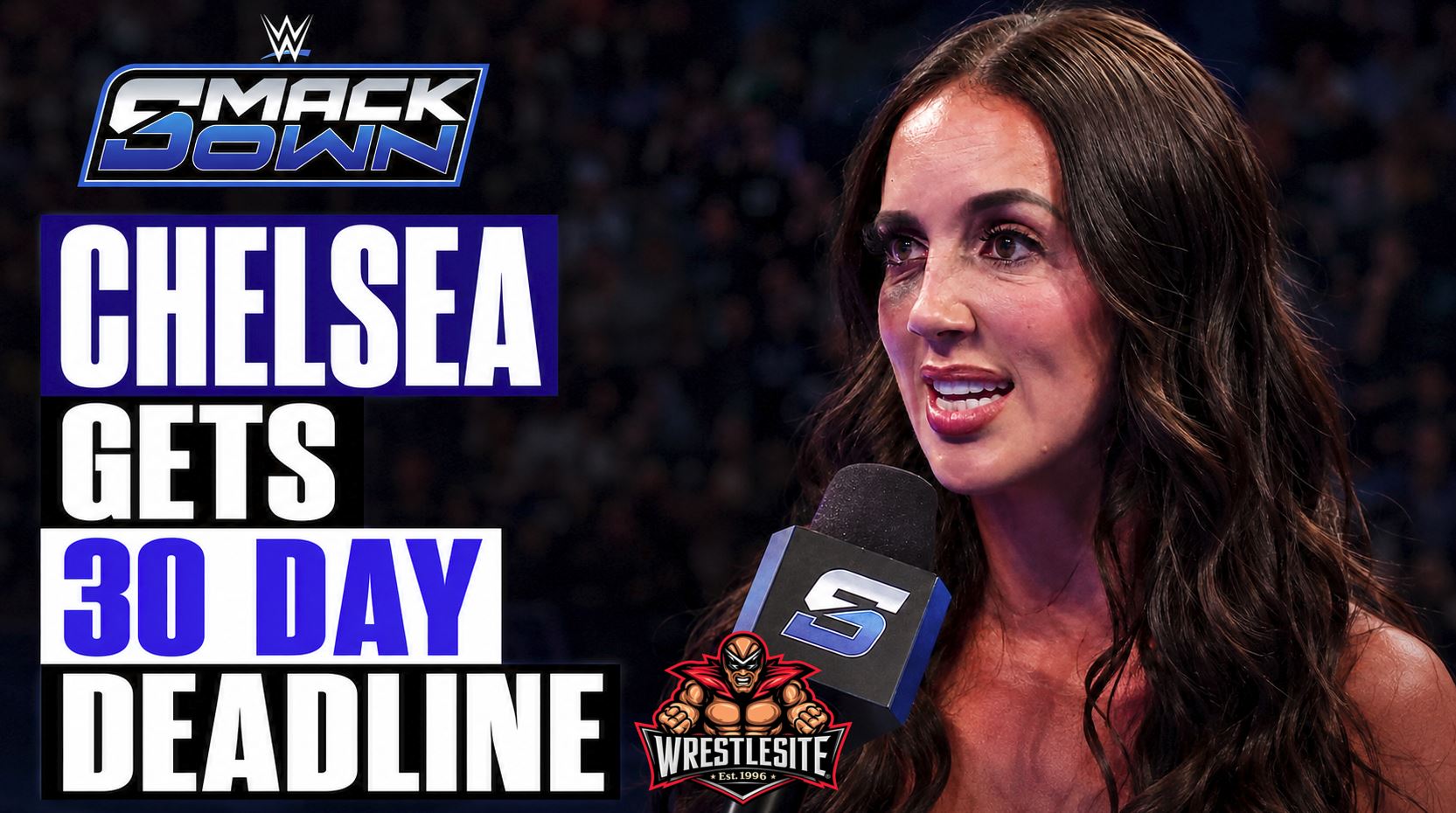 Chelsea Green reacts as Nick Aldis gives the injured WWE Women’s Champion a 30 day deadline