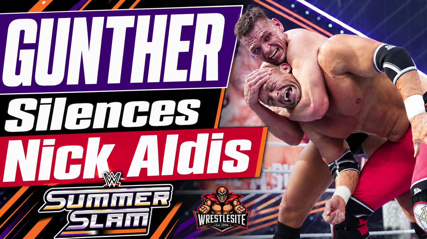 GUNTHER Forces Nick Aldis to Submit at WWE SummerSlam 5 GUNTHER applies a sleeper hold to Nick Aldis during their match at WWE SummerSlam 2026