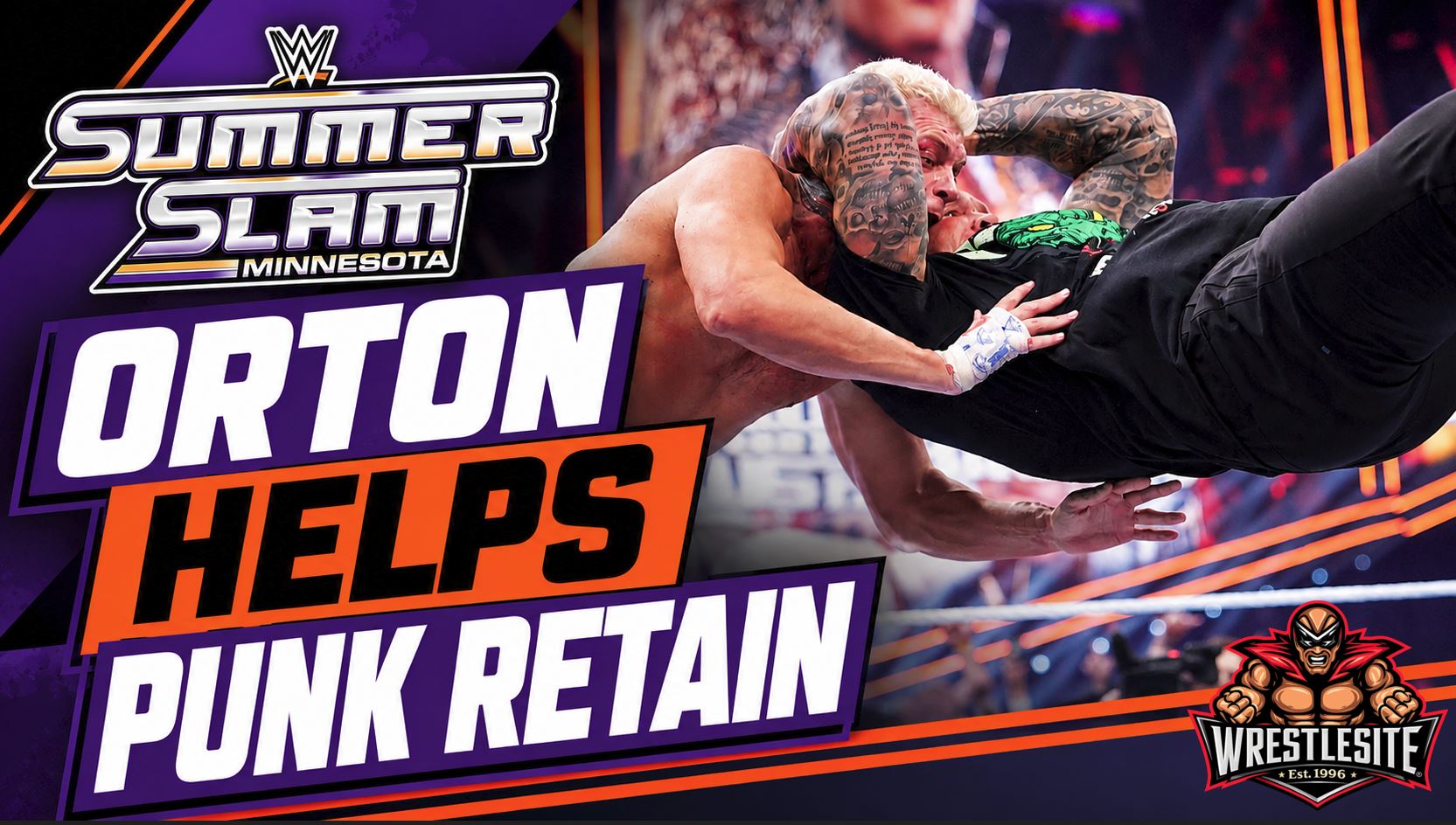 Randy Orton Helps CM Punk Retain Against Cody Rhodes 5 Randy Orton delivers an RKO to Cody Rhodes during his Undisputed WWE Championship match against CM Punk at SummerSlam 2026