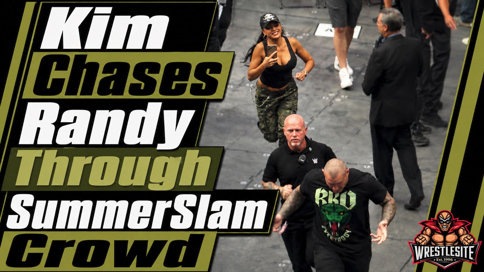 Kim Orton Spotted Running Behind Randy During SummerSlam Return 5 Kim Orton runs behind Randy Orton and WWE security as he races through the crowd during SummerSlam 2026