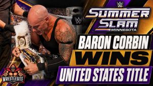 Baron Corbin Wins United States Championship at WWE SummerSlam 17 Baron Corbin celebrates after defeating Trick Williams to win the United States Championship at WWE SummerSlam 2026
