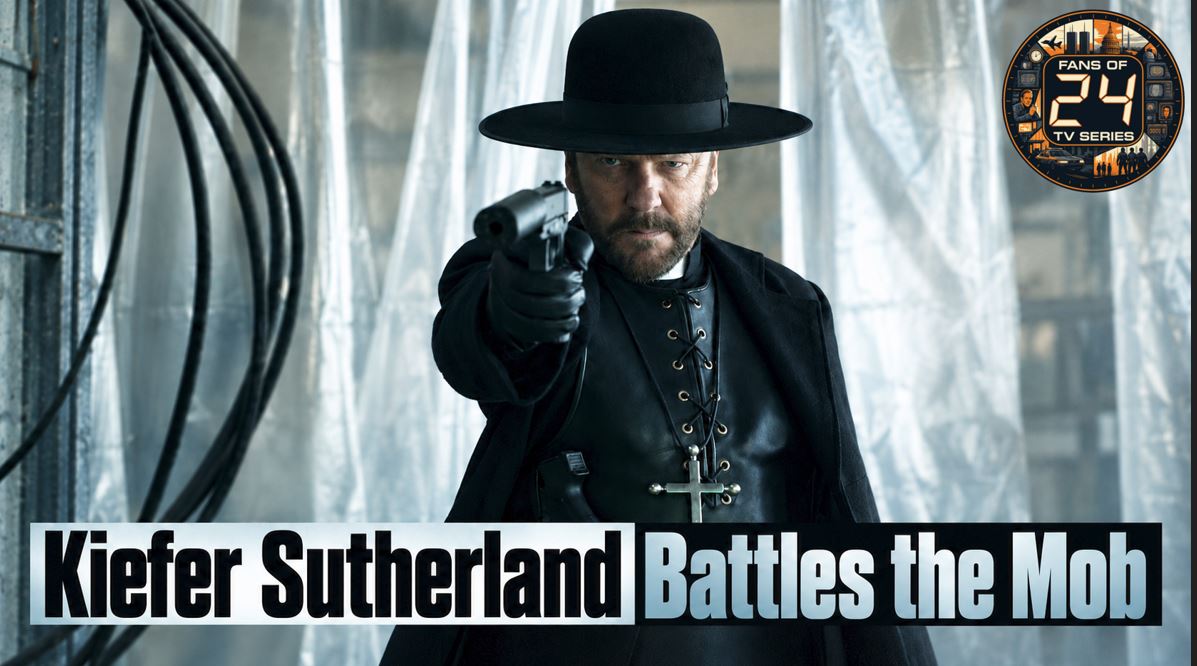 Kiefer Sutherland Battles the Mob in Father Joe Clip 5 Kiefer Sutherland appears as a crime-fighting priest in the action thriller Father Joe
