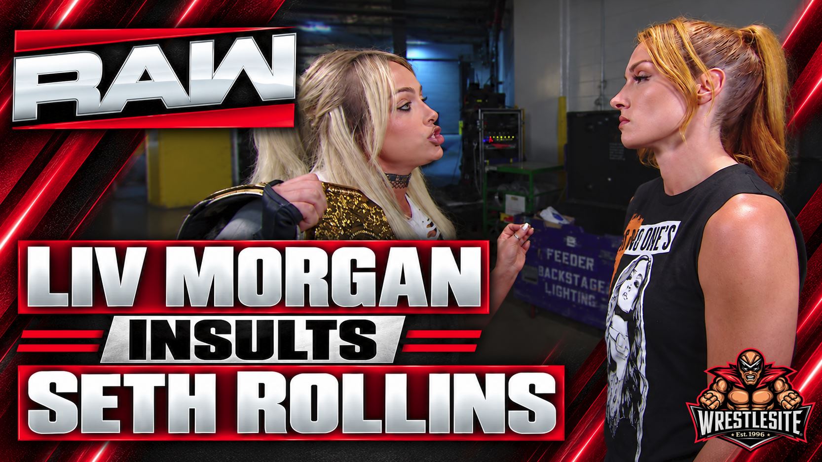 Liv Morgan laughs after insulting Seth Rollins and taunting Becky Lynch during the September 7 episode of WWE Raw