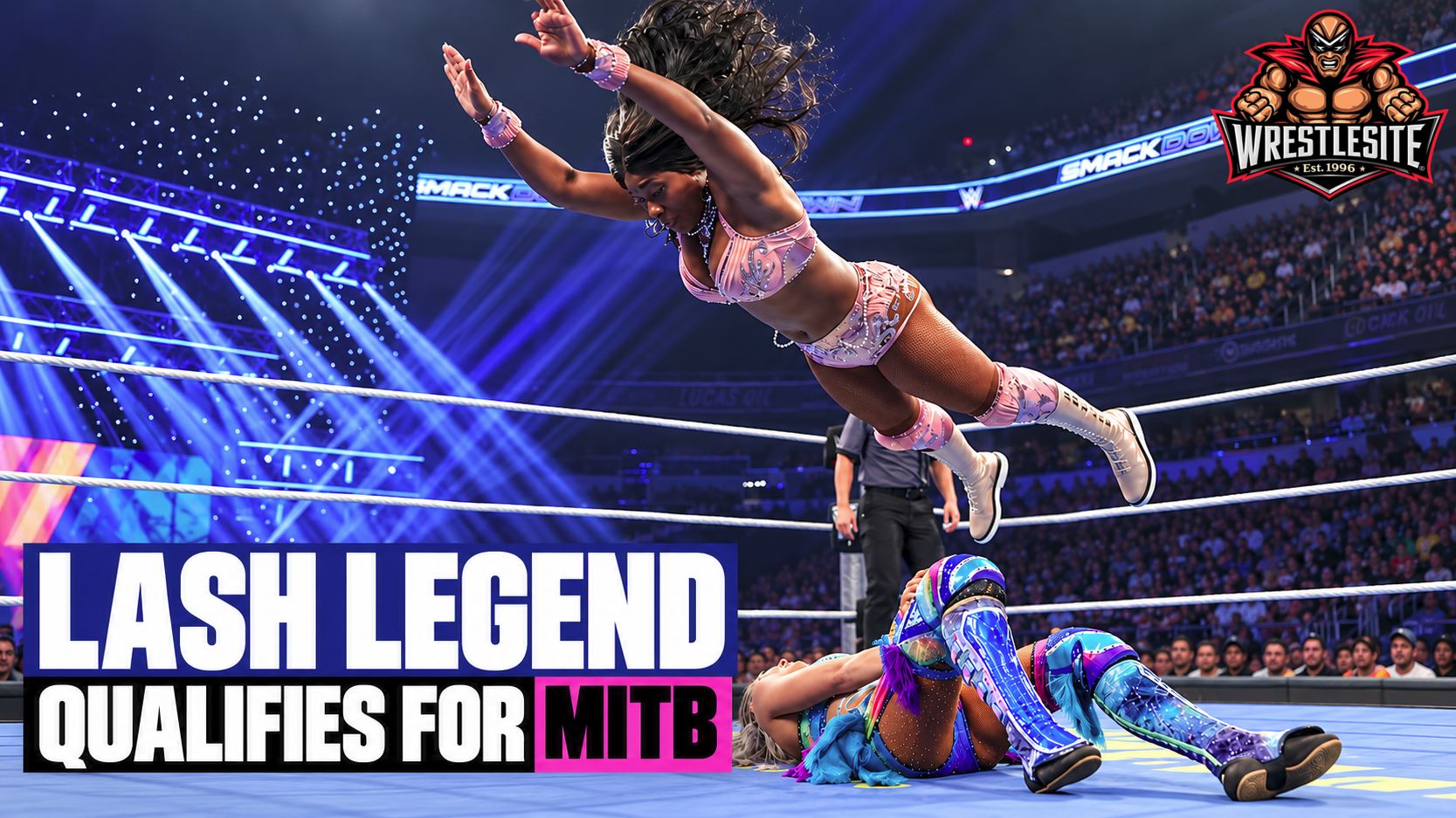 Lash Legend pins Giulia on WWE SmackDown to qualify for the Money in the Bank women’s ladder match