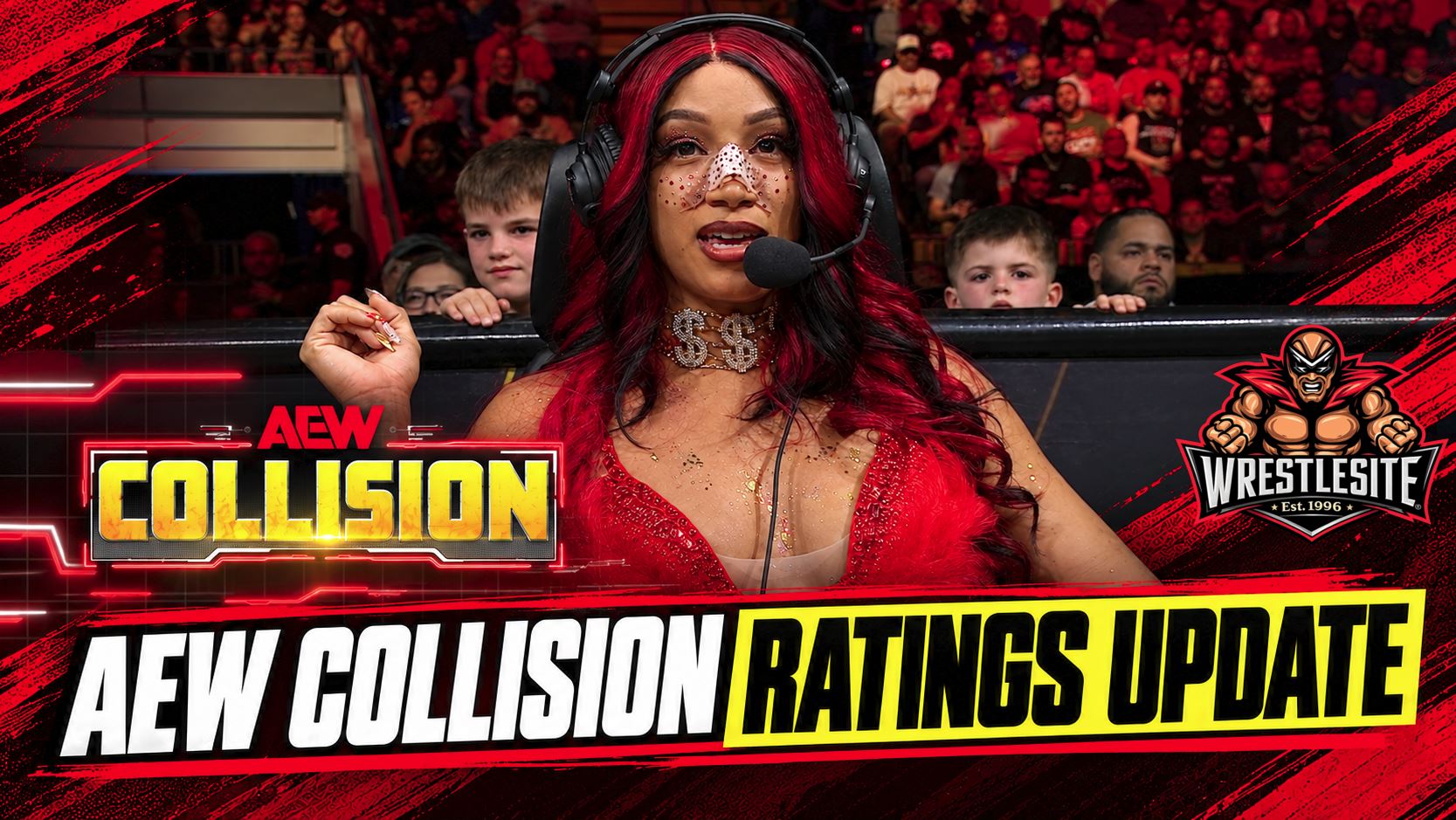 AEW Collision Viewership Slips to 344,000 5 AEW Collision viewership graphic showing September 12 ratings and year-over-year audience growth on TNT wrestling broadcast
