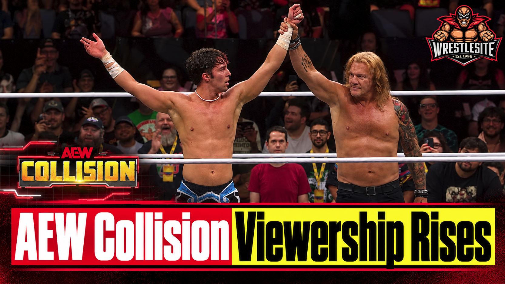 AEW Collision Viewership Rises on September 4 5 AEW Collision wrestlers appear inside the ring during the September 4 episode on TNT