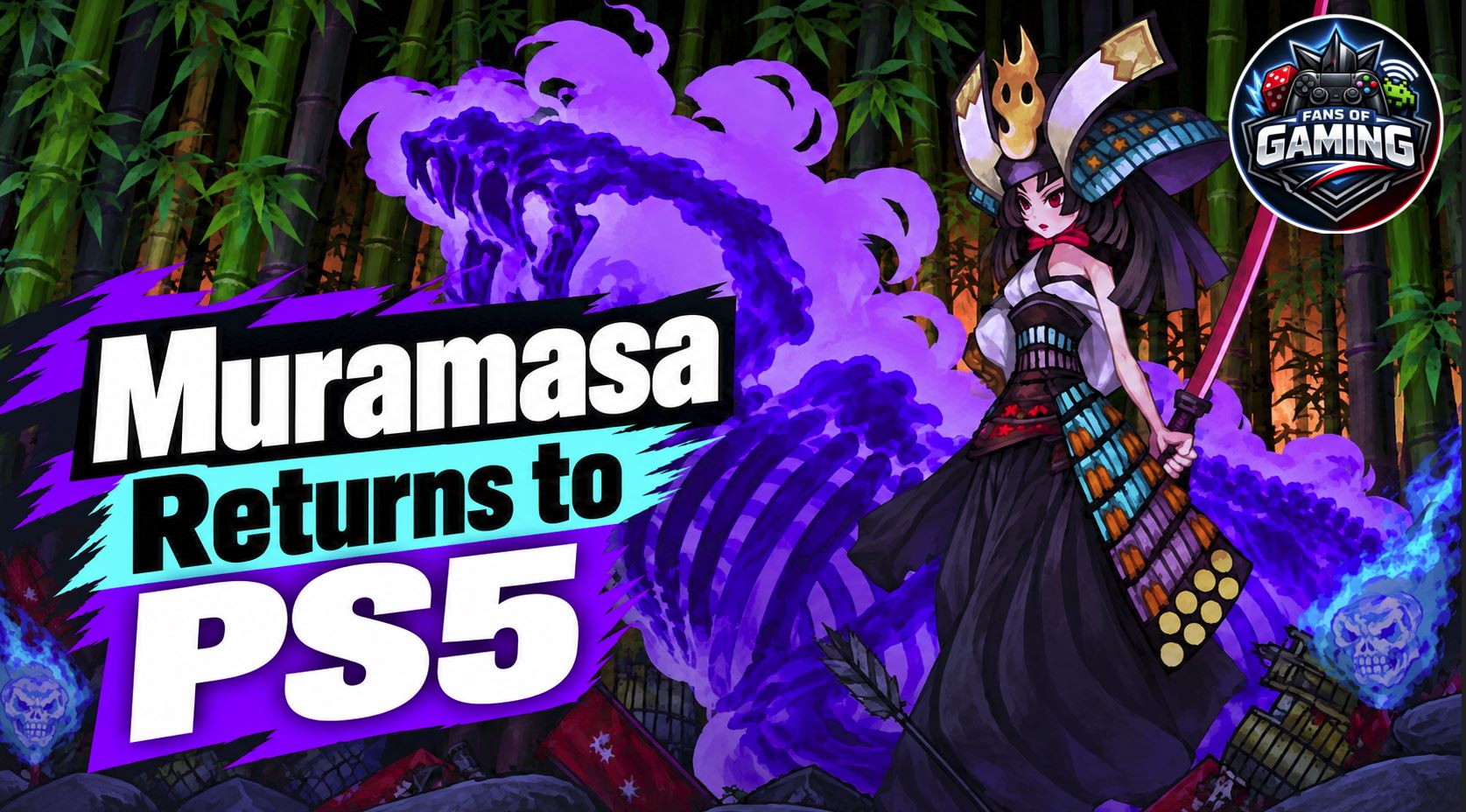 Kisuke and Momohime wield swords against supernatural enemies in Muramasa Revenant Blades on PlayStation 5