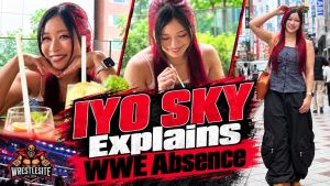 IYO SKY poses during her summer vacation in Tokyo before traveling for WWE’s South America tour