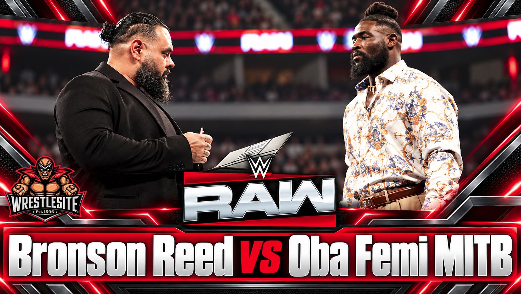 Bronson Reed Accepts Oba Femi’s Money in the Bank Challenge 5 Bronson Reed signs the contract to face Oba Femi at WWE Money in the Bank