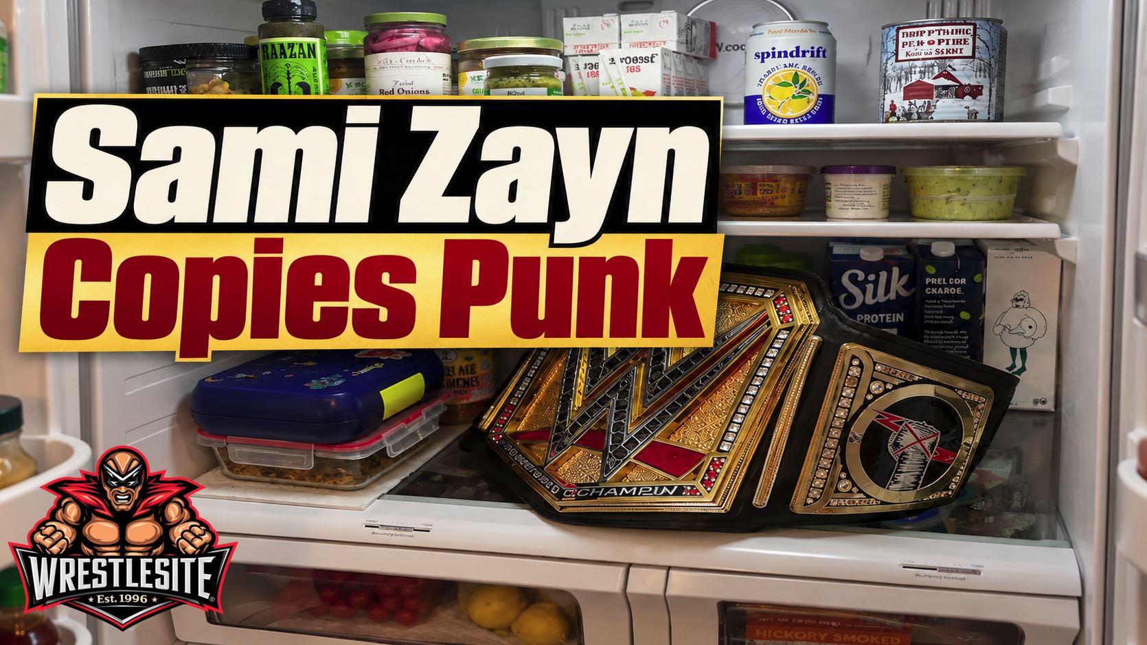 Sami Zayn Recreates CM Punk’s Famous Fridge Photo 5 Sami Zayn recreates CM Punk’s famous WWE Championship refrigerator photo