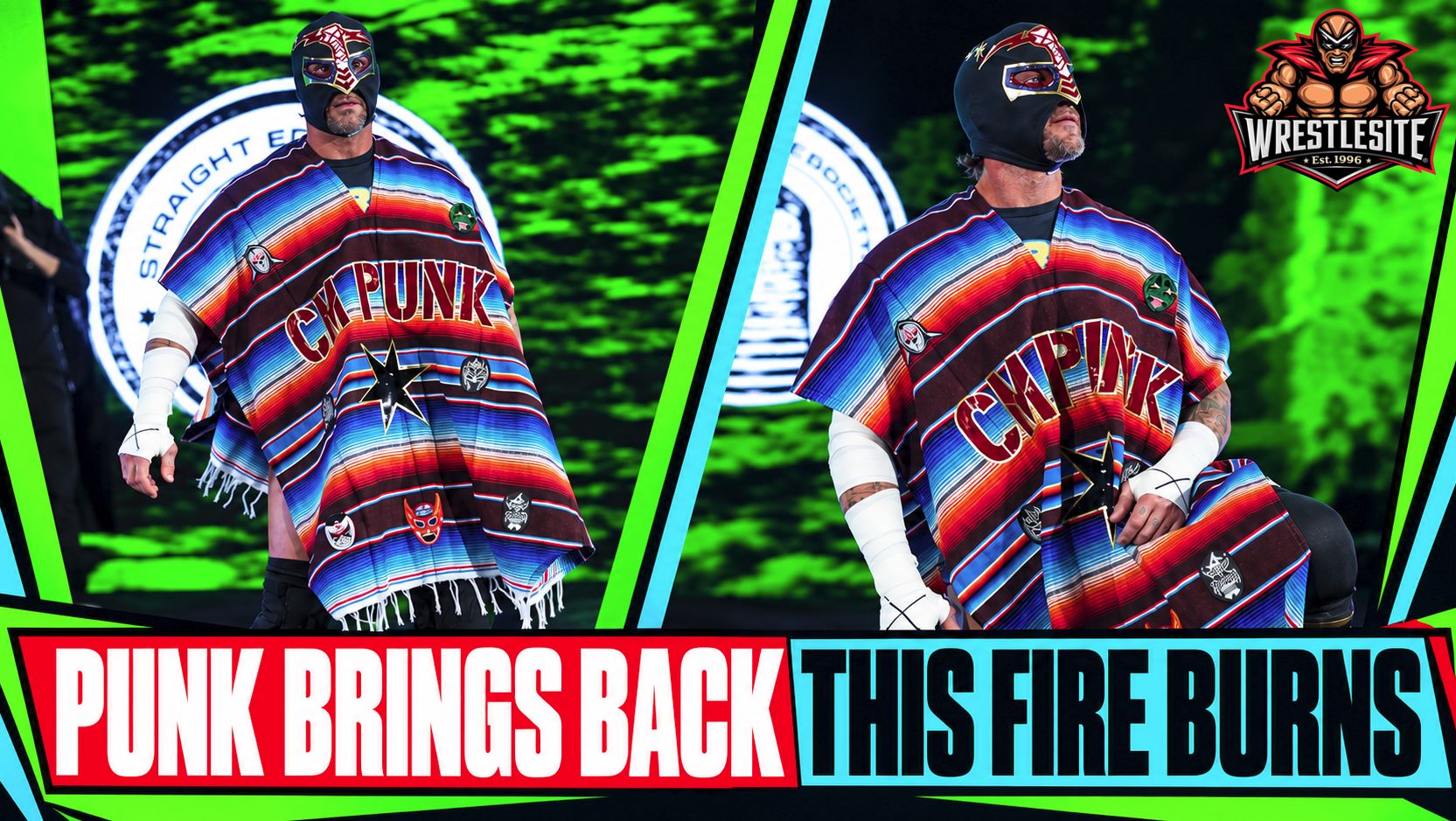 CM Punk revives This Fire Burns entrance at WWE AAA Worlds Collide with Rey Mysterio