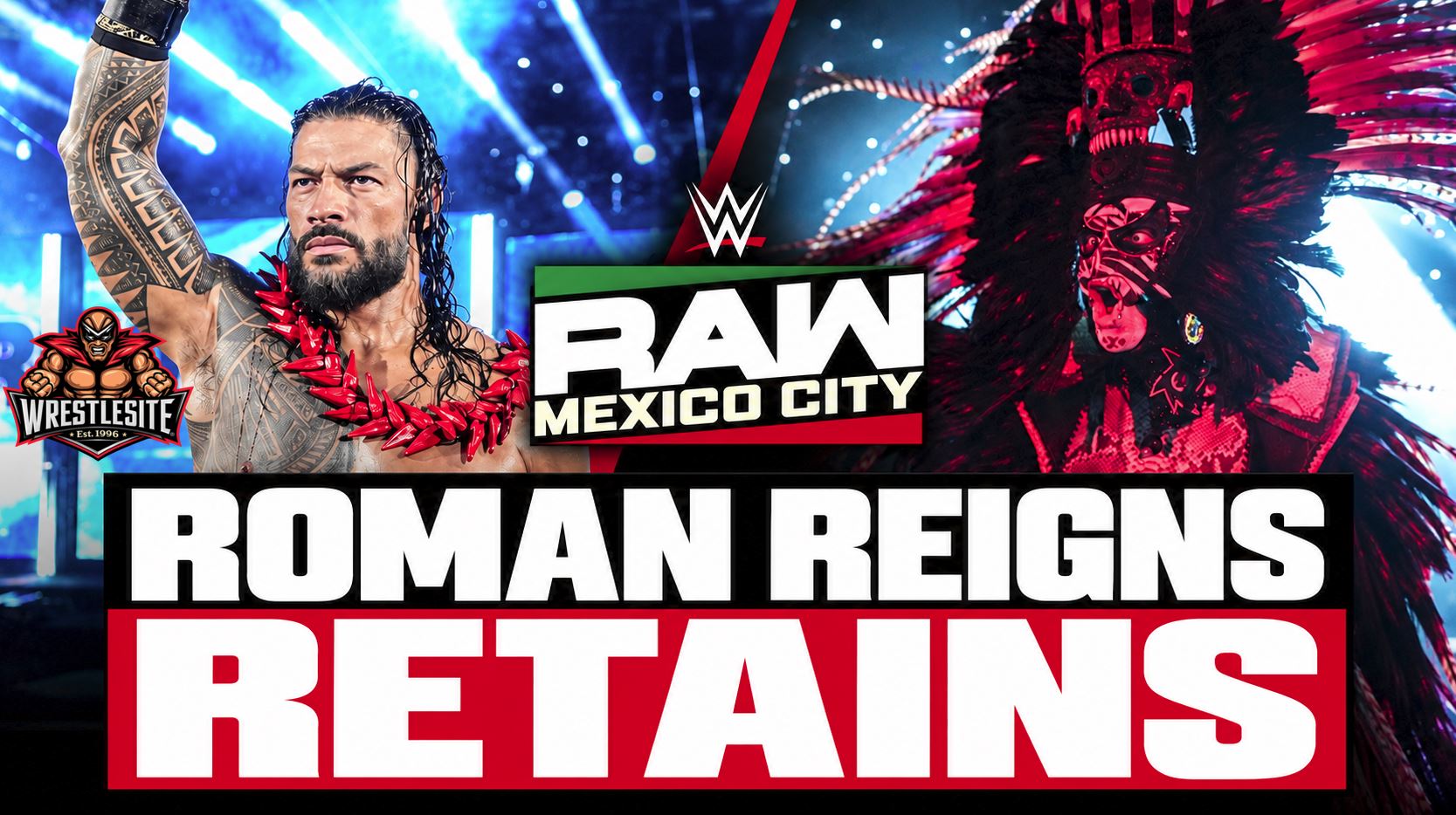 Roman Reigns Retains World Heavyweight Title Against Penta 5 Roman Reigns celebrates retaining the World Heavyweight Championship against Penta on WWE RAW