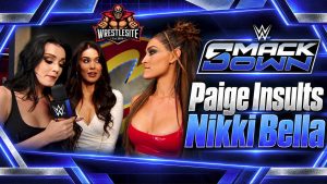 Paige confronts Nikki Bella during a heated WWE SmackDown exchange before their Mexico City showdown