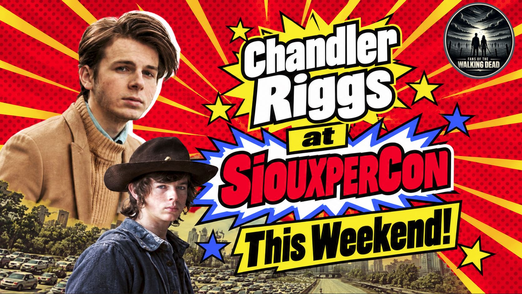 Chandler Riggs greets Walking Dead fans during his SiouxperCon 2026 convention appearance in Sioux Falls