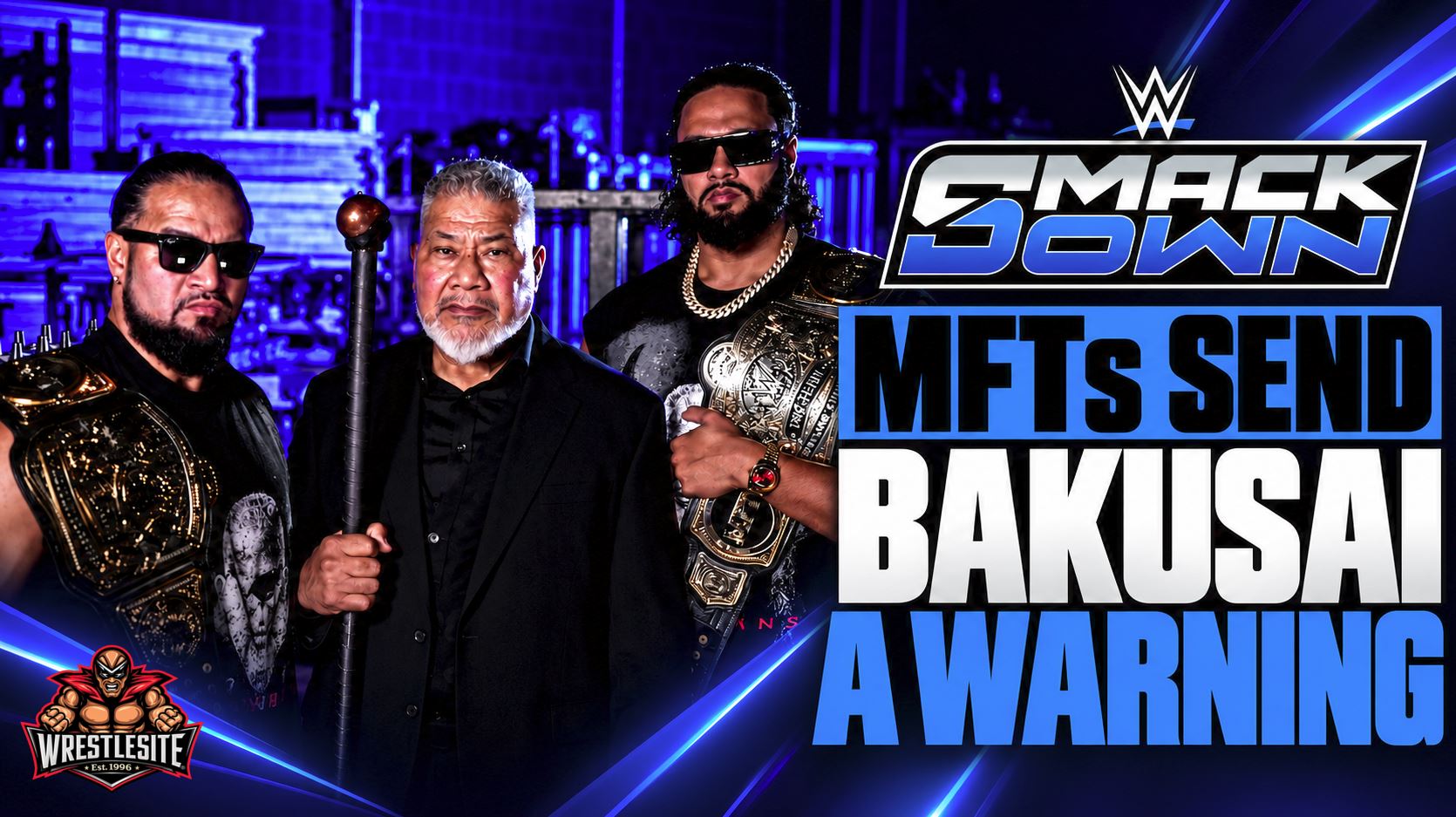 The MFTs threaten Nakamura and Kyoki during WWE SmackDown as Haku reinforces their warning against Bakusai