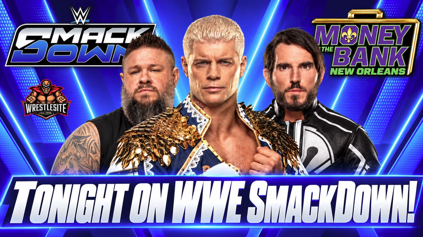 Cody Rhodes faces Kevin Owens and Johnny Gargano during WWE SmackDown’s Money in the Bank qualifier