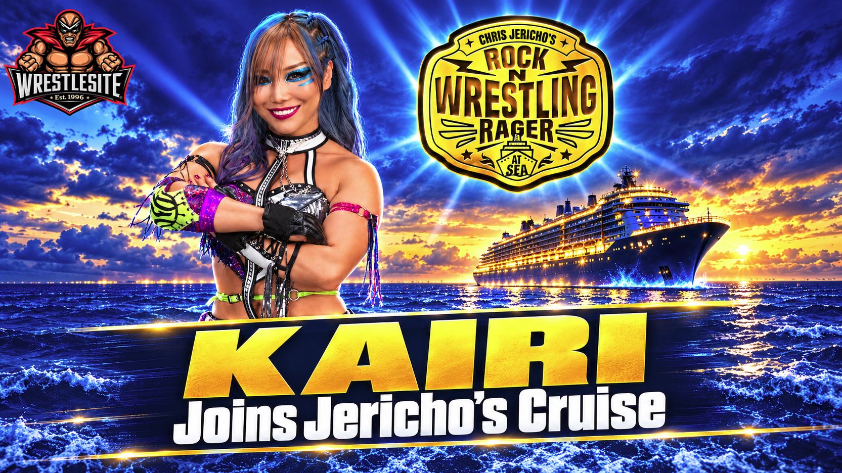 KAIRI Joins Chris Jericho’s Wrestling Cruise 5 KAIRI joins Chris Jericho’s seventh wrestling cruise for fan meetings, photos, and other onboard festivities