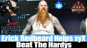 Erick Redbeard Debuts in TNA and Helps syX Beat The Hardys