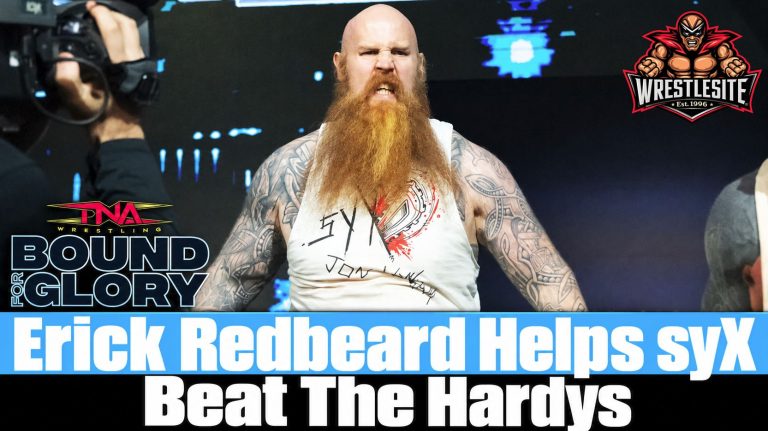 Erick Redbeard Debuts in TNA and Helps syX Beat The Hardys